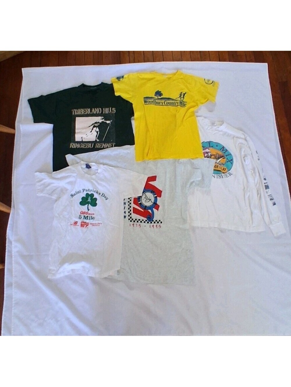 LOT of Vintage 90s Marathon Tees, Single Stitch Retro Vintage Short/long Sleeve